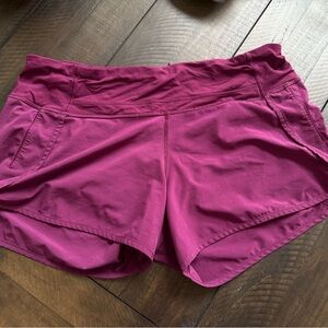 Lululemon Athletica Magenta Run Times Shorts